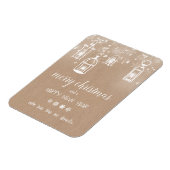 kerstkaart voor de rustige kraft met lantaarns magneet (Linkerzijde)