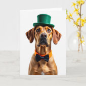 Kerstkaart voor de stoere hond kaart (Gele Bloem)