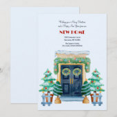 Kerstkaart voor de voordeur met verhuisbericht (Voorkant / Achterkant)