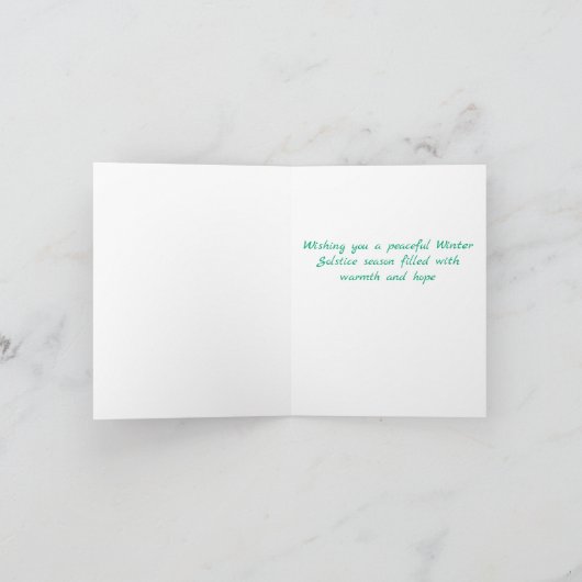 Kerstkaart voor de winterzonnewende feestdagen kaart (Binnen)