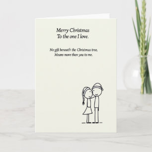 Kerstkaart voor degene die ik liefheb kaart