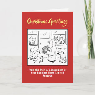 Kerstkaart voor dierenarts feestdagen kaart