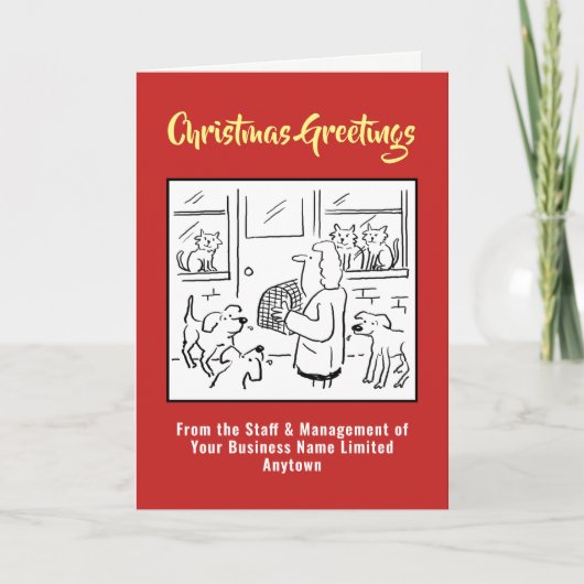 Kerstkaart voor dierenarts feestdagen kaart (Voorkant)