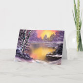 Kerstkaart voor een winterochtend kaart (Voorkant)