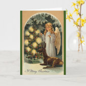  kerstkaart voor enengel en deer decorate bomen kaart (Gele Bloem)