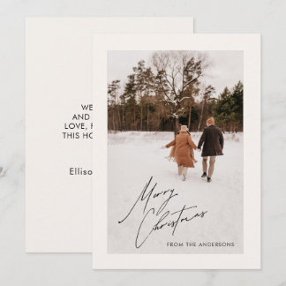 Kerstkaart voor familie foto's kaart