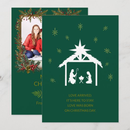 kerstkaart voor familie kaart (Voorkant / Achterkant)