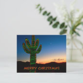 kerstkaart voor feestdag Saguaro Cactus Feestdagenkaart (Staand voorkant)