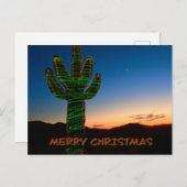kerstkaart voor feestdag Saguaro Cactus Feestdagenkaart (Voorkant / Achterkant)