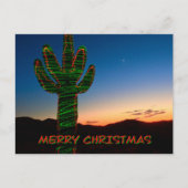kerstkaart voor feestdag Saguaro Cactus Feestdagenkaart (Voorkant)