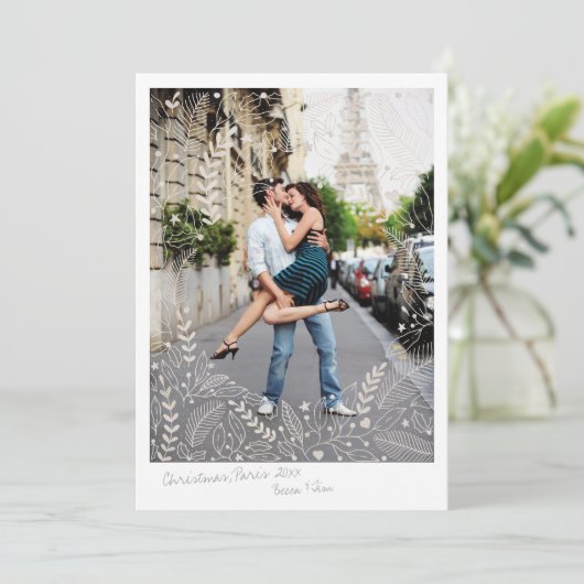 Kerstkaart voor feestdagen (Staand voorkant)