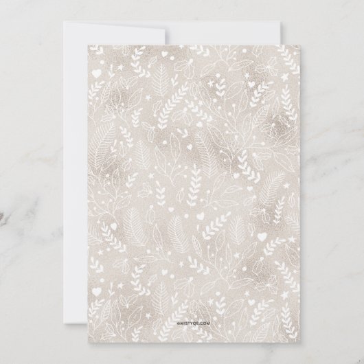 Kerstkaart voor feestdagen (Achterkant)