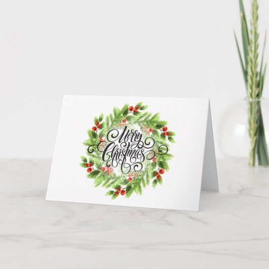 kerstkaart voor feestdagen kaart (Voorkant)