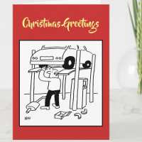 Kerstkaart voor garage monteur