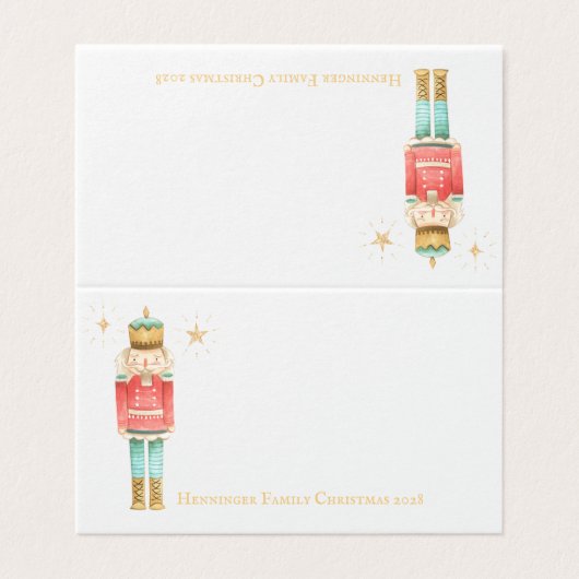 kerstkaart voor gebarsten gasten visitekaartje (Buitenkant ongevouwen)