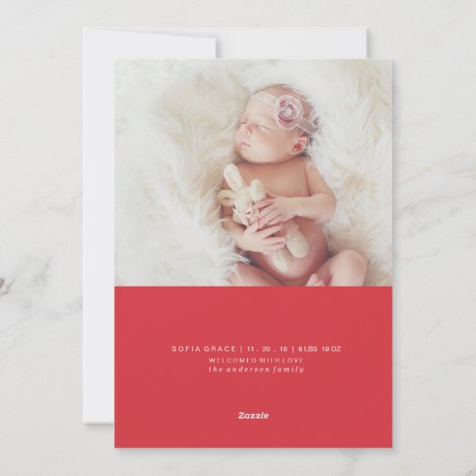 Kerstkaart voor geboorte (Achterkant)