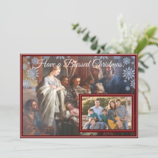  kerstkaart voor geboorte (Staand voorkant)