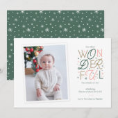 Kerstkaart voor geboorte (Voorkant / Achterkant)