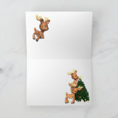 kerstkaart voor geiten feestdagen kaart (Binnen)