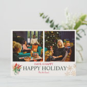 Kerstkaart voor gelukkig gezin kaart (Staand voorkant)