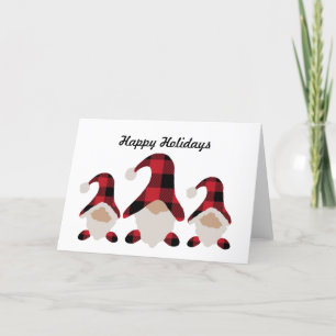 kerstkaart voor geplakt gnoom feestdagen kaart