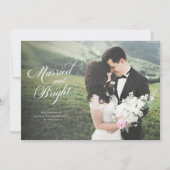 Kerstkaart voor getrouwde en heldere Pas getrouwd (Voorkant)