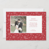 Kerstkaart voor getrouwde en heldere Pas getrouwd (Achterkant)