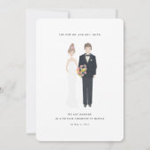 Kerstkaart voor getrouwde en heldere Pas getrouwd Kaart (Achterkant)