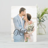 Kerstkaart voor getrouwde en heldere Pas getrouwd Kaart (Staand voorkant)