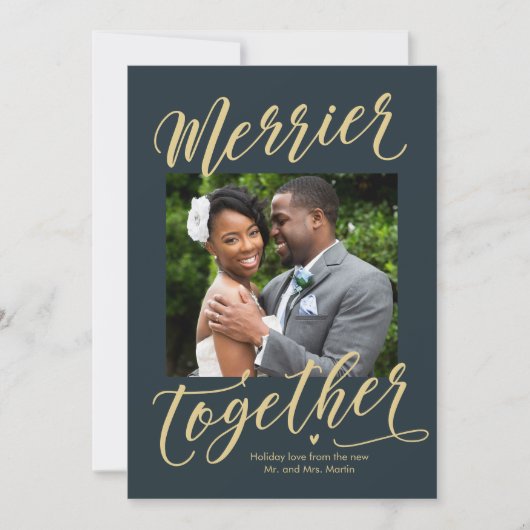 Kerstkaart voor gezin of pasgetrouwden (Voorkant)