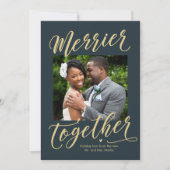 Kerstkaart voor gezin of pasgetrouwden 'Samen vrol (Voorkant)