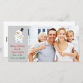 Kerstkaart voor gezinsfoto (Voorkant / Achterkant)