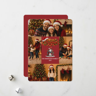 Kerstkaart voor gezinsfoto | Prettig Kerstfeest
