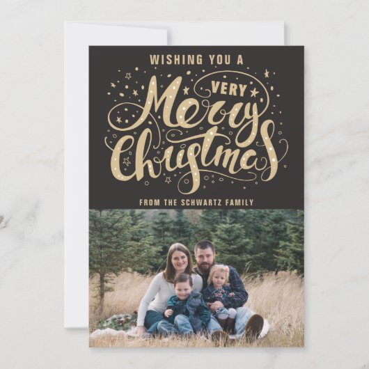 Kerstkaart voor gezinsfoto's (Voorkant)