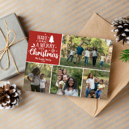 Kerstkaart voor gezinsfoto's met Kerstmis
