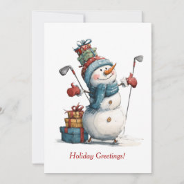 Kerstkaart voor golfers