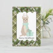 Kerstkaart voor herten in Deer Flat Kaart (Staand voorkant)