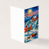 Kerstkaart voor het dorp kaart (Buitenkant)
