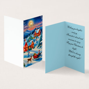 Kerstkaart voor het dorp kaart