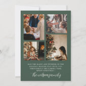 Kerstkaart voor het gezin met vrolijke kerstgroet (Achterkant)