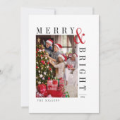 Kerstkaart voor het gezin Moderne kerstscript vaka (Voorkant)