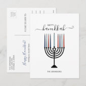Kerstkaart voor het Hanukka-feest Feestdagenkaart (Voorkant / Achterkant)