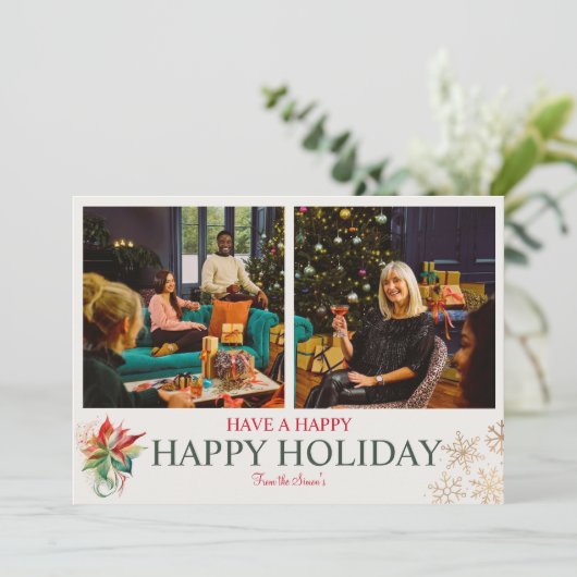 Kerstkaart voor het hele gezin kaart (Staand voorkant)