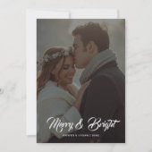 Kerstkaart voor het hele gezin - Merry & Bright (Voorkant)