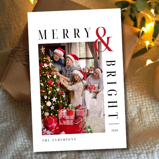 Kerstkaart voor het hele gezin Moderne kersttekst 