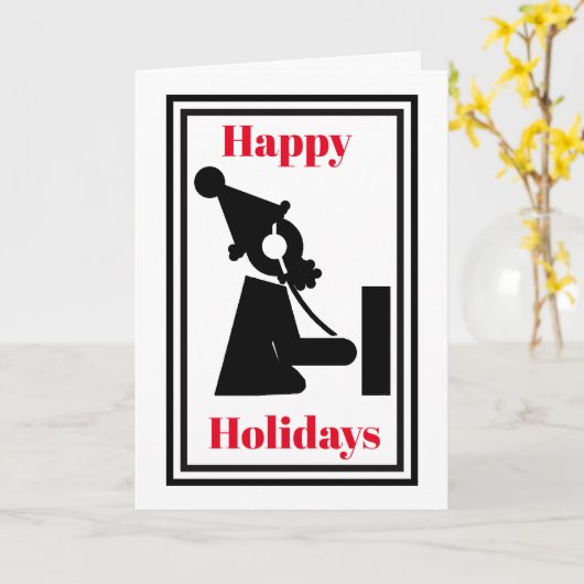 Kerstkaart voor het pictogram Sinterklank voor zak Kaart (Gele Bloem)