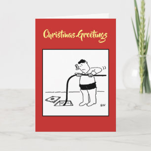Kerstkaart voor het reinigen van afvoeren feestdagen kaart