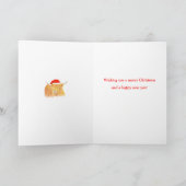 Kerstkaart voor hoge koeien, aanpasbaar feestdagen kaart (Binnen)