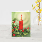  kerstkaart voor Holly en Kandle Kaart (Gele Bloem)