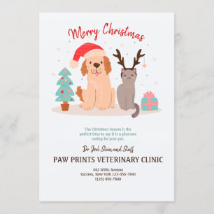 kerstkaart voor honden en katten kaart